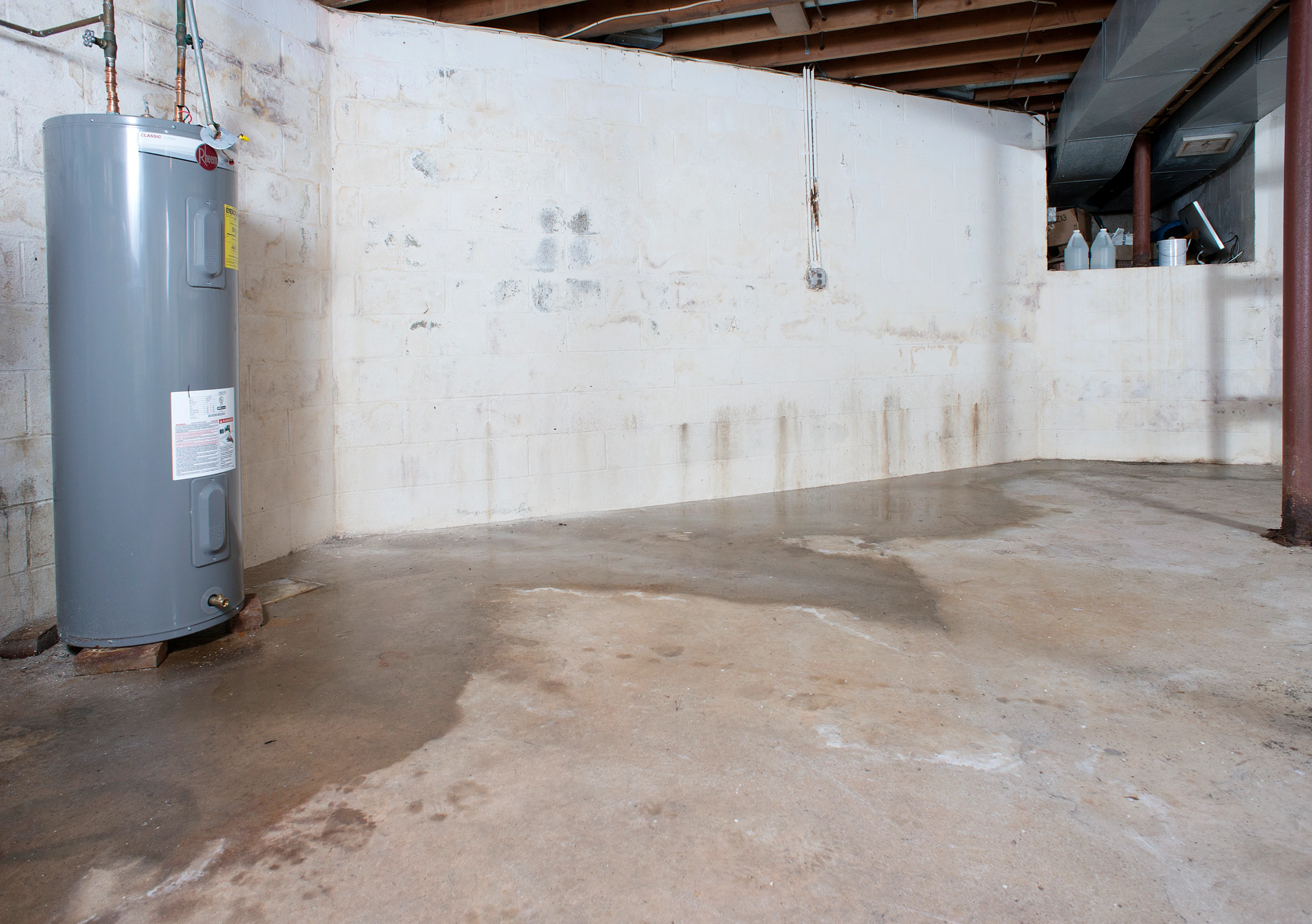 Damp walls or floor